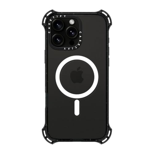 CASETiFY for iPhone 16 Pro Max Case - Bounce Compatible with MagSafe | Shockproof | 21.3 ft. 6X Military Grade Drop Protection | Black - color: Clear Black, size: Iphone 16 Pro Max (6.9")