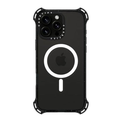 CASETiFY for iPhone 16 Pro Max Case - Bounce Compatible with MagSafe | Shockproof | 21.3 ft. 6X Military Grade Drop Protection | Black - color: Clear Black, size: Iphone 16 Pro Max (6.9")