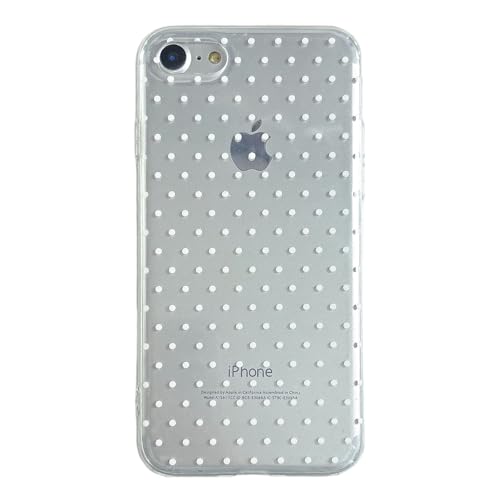 QLTYPRI Cute Polka Dot Phone Case for iPhone SE 3rd/2nd/8/7, Clear | Polka Dot Fashion Aesthetic Design for Women Girls, Pretty Stylish Kawaii, Slim Fit, Durable TPU Shockproof Protective Case - color: Clear, size: iPhone SE/8/7