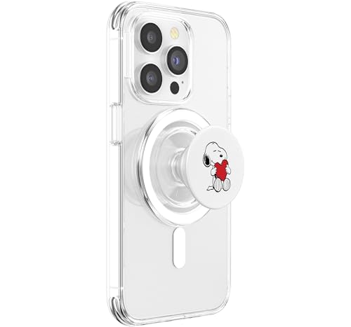 Snoopy Hugging Heart Love Design PopSockets PopGrip for MagSafe - style: Magnetic PopGrip