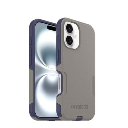 OtterBox iPhone 16 (Only) - Commuter Series MagSafe Case - Fogbound Blue (Grey & Blue) - Built-in Magnets - Slim & Tough - Pocket-Friendly - with Port Protection - color: Grey & Blue, style: iPhone 16