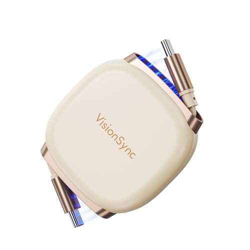 240W Retractable USB C Cable for Phones,Beige,3.3ft - color: Beige, size: 1Pack-3.3ft