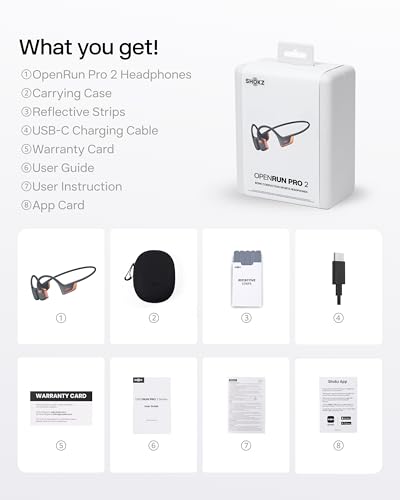 SHOKZ OpenRun Pro 2 Mini Bone Conduction Headphone, Rose Gold, Free Gym Bag - color: Rose Gold, size: Mini