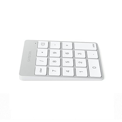Satechi Slim Aluminum Bluetooth Keypad, 18-Key Number Pad, Silver - color: Silver, size: Micro USB