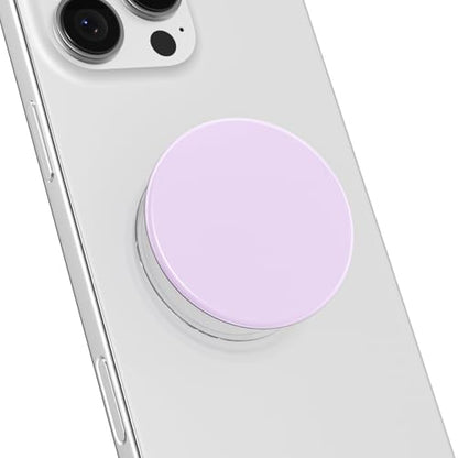 Svanove Cell Phone Grip, Collapsible Phone Stand Holder Round Expanding Kickstand for iPhone Samsung Mobile Phones, Cute Soft Silicone Glossy Jelly, Purple Lavender - color: Purple, style: Adhesive
