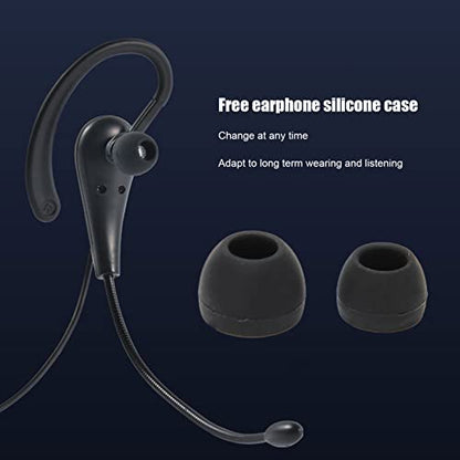 Call Center Headset Ear Hook Single Sided 3.5mm Customer Service Headphone with Microphone for Laptop Mobile Phones, Call Center Wired Headset USB for PC/Laptop/Skype/Computer