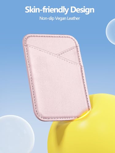 Miroddi for MagSafe Wallet, Ultra-Thin Magnetic Wallet with 2 Card Slots | RFID Blocking, No More Falling, Strongest Magnetic Card Holder for iPhone 17/16/15/14/13/12 Series & Pixel 10 Series, Pink - color: Pink