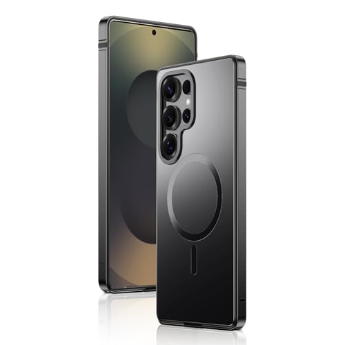 IMCHEN for Samsung Galaxy S25 Ultra Phone Case - Metal Frame with Shockproof TPU Inner and Hard PC Back, Slim and Duralbe Black - color: Black, size: for Galaxy S25 Ultra