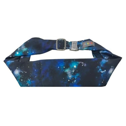 BANDI Running Belt for Women & Men – USA Made No-Bounce Adjustable Waist Pack & Secure Fanny Pack – Fits All Phones, Gels & Essentials – Zipper-Free, Medical Device Friendly - color: Galaxy