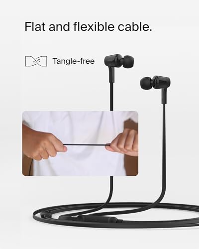 Belkin USB-C Wired Earbuds, Adjustable Volume Limiter, IPX5 - color: Black, size: One Size, style: USB-C + Volume Control