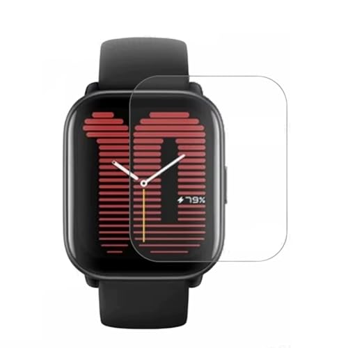 5Pcs Hydrogel Screen Protector for Amazfit Active 1.75" Smartwatch Soft HD Clear TPU Film Touch Sensitive, Self-Healing, Anti-Scratch, Ultra-Thin, Easy Installation