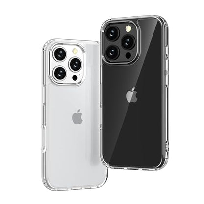 ONES for iPhone 16 Pro Max Slim Case Clear, [PC + TPU Hybrid][Military-Grade Drop Protection][Anti-Yellowing], Shockproof Silicone Hard Cover, Transparent Case - color: HD Highly Clear, size: iPhone 16 Pro Max