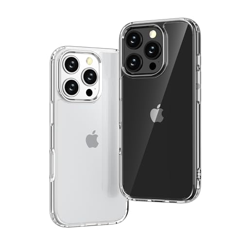 ONES for iPhone 16 Pro Max Slim Case Clear, [PC + TPU Hybrid][Military-Grade Drop Protection][Anti-Yellowing], Shockproof Silicone Hard Cover, Transparent Case - color: HD Highly Clear, size: iPhone 16 Pro Max