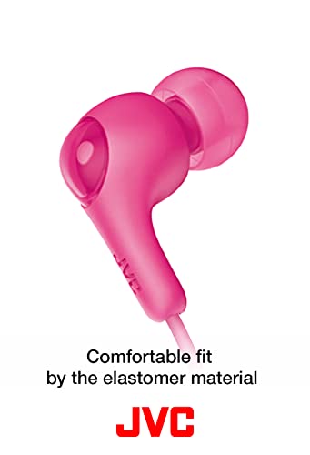 JVC Gumy in Ear Earbud Headphones, Powerful Sound, Comfortable and Secure Fit, Silicone Ear Pieces S/M/L - HAFX7V Purple, Small