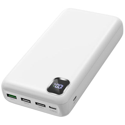 50000mAh Portable Charger Power Bank, PD 30W Fast Charging - color: White
