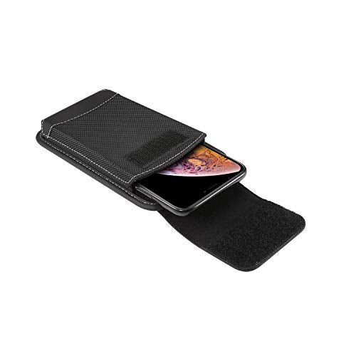 Nylon Phone Holster Case Belt Holder Cell Phone Pouch for Samsung Galaxy S25 FE S24 Ultra S26+ S25+ S24+ S23+ S22+ Plus A56 A55 A35 A25 A15 iPhone Air 16 Plus 15 Pro Max 14 Plus 13 Pro Max OnePlus 15 - size: Large