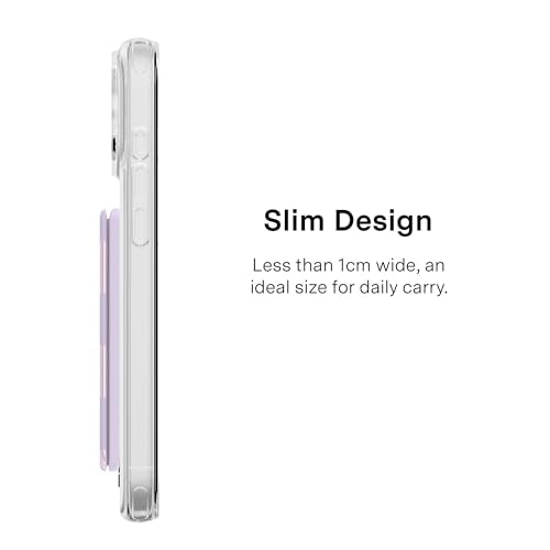 VELVET CAVIAR compatible with MagSafe Wallet - Magnetic Card Holder - color: Lilac Checkered