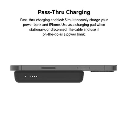 Belkin 5000mAh 7.5W MagSafe Power Bank with Kickstand - color: Black