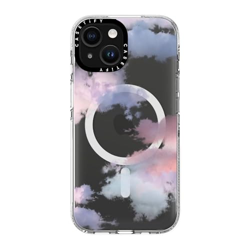 CASETiFY for iPhone 15 Case - Impact Clear Compatible with MagSafe | Not Yellowing | 6.6 ft. 3X Military Grade Drop Protection | Clouds | Clear - color: Clouds, size: Iphone 15 (6.1")
