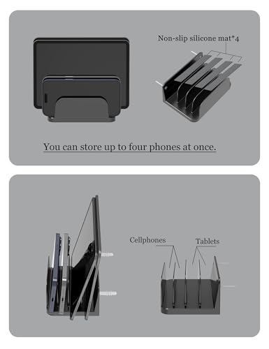 Wall Mount Phone Holder, Black - color: Black