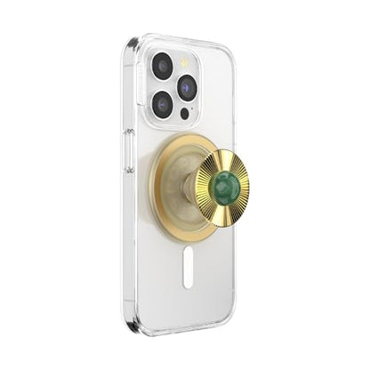 PopSockets Phone Grip for MagSafe, Magnetic Holder- Gem Brooch Jade - color: Brooch Jade, style: MagSafe