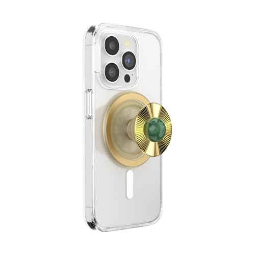 PopSockets Phone Grip for MagSafe, Magnetic Holder- Gem Brooch Jade - color: Brooch Jade, style: MagSafe