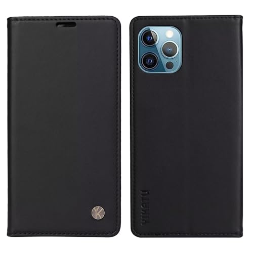 Caseurban Compatible with iPhone 12 Pro Max Wallet Case PU Leather Flip Folio Case with Card Holder Magnetic Closure Shockproof Protective Phone Cover Black - color: Black, size: iPhone 12 Pro Max