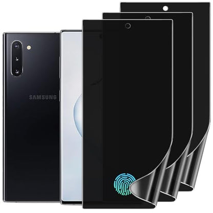 TPU Privacy Screen Protector for Samsung Galaxy Note 10 Plus, 3 Pack - size: Samsung Galaxy Note 10 Plus