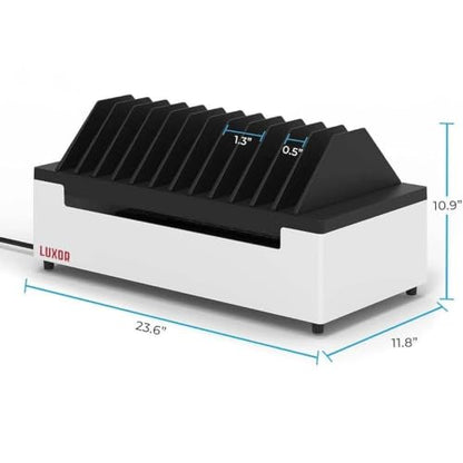 Line Leader 12-Device Desktop Charging Station for Laptops & Electronics