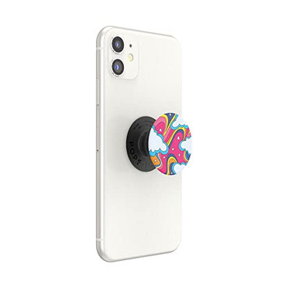 PopSockets Adhesive Phone Grip, Holder, Phone Stand, Celestial - Retro Rainbow - color: Retro Rainbow, style: Adhesive