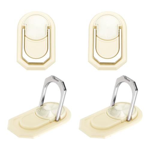 PATIKIL 2PCS Phone Ring Holder, Cellphone Ring Holder Finger Grip Stand 360 Rotation with Adhesive Backing Kickstand for Back of Phone Tablet Car Mount, White - color: White