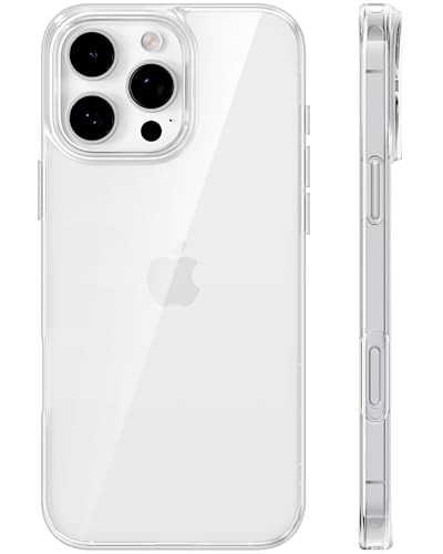 TORRAS Crystal Clear for iPhone 16 Pro Max Case, Anti-Yellowing | Flexible Soft TPU, Slim Fit, Military-Grade Drop Protection, Slim Soft Bumper Shockproof Protective, Transparent Clear - color: Crystal Clear, size: for iPhone 16 Pro Max