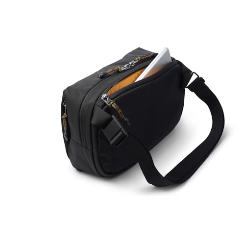 Allett Daily Sling Bag for Men & Women, Water-Resistant Nylon Crossbody - color: Black