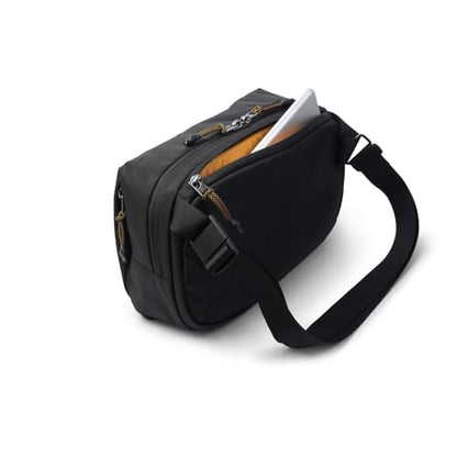 Allett Daily Sling Bag for Men & Women, Water-Resistant Nylon Crossbody - color: Black
