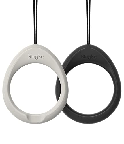 Ringke Camera and Phone Strap [Finger Ring Strap Black & Light Gray] - color: Black & Light Gray