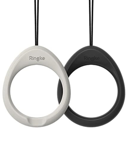 Ringke Camera and Phone Strap [Finger Ring Strap Black & Light Gray] - color: Black & Light Gray