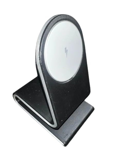 Modern Phone Stand with Magnetic Charging Compatibility – Custom Accent Color – Black Base (Magnetic Charger Not Included) (Marble) - color: Marble