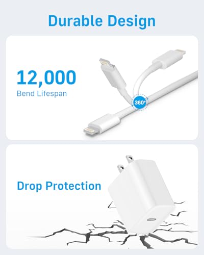 CXX 10FT iPhone 14/13/12 Charger 20W Fast Charging [MFi Certified] - color: White, size: 10FT