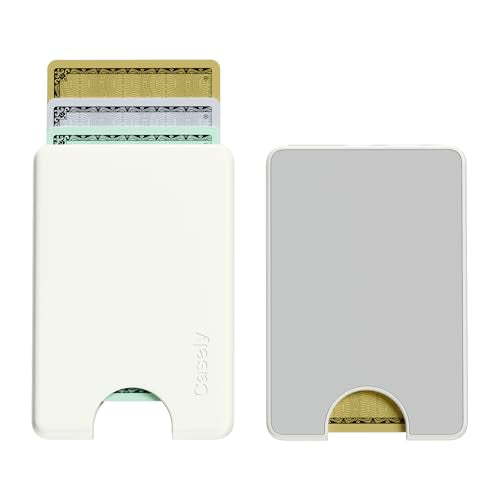 Casely MagWallet | Soft White | Slim Wallet Card Holder | Compatible with MagSafe | Soft-Touch Hard Silicone | Holds Up to 3 Cards - color: Soft White