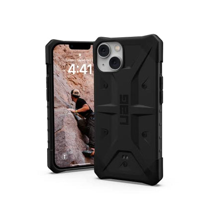 URBAN ARMOR GEAR UAG Designed for iPhone 14 Case Black 6.1" Pathfinder Slim Lightweight Shockproof Dropproof Rugged Protective Cover Compatible with Wireless Charging - color: Pathfinder - Black
