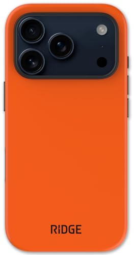 Ridge Case Compatible with iPhone 17 PRO MAX - Compatible with MAGSAFE & Wireless Charging, Aluminum Control Buttons, Dual-Layer Construction, TPU Bumper with Drop Protection (Basecamp Orange) - color: Basecamp Orange, size: iPhone 17 Pro Max