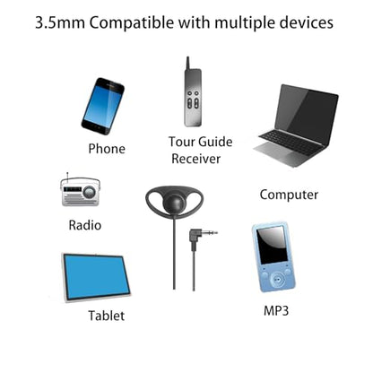 D-Shape Ear Hook Wired Earphone 3.5mm