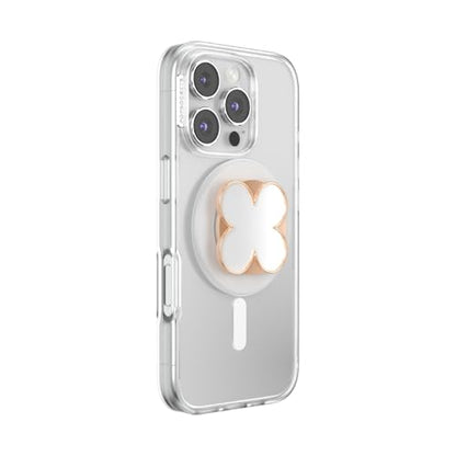 PopSockets Phone Grip for MagSafe, Magnetic Holder- Clover Rose Gold - color: Clover Rose Gold, style: MagSafe