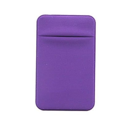 Generic Phone Card Holder Pocket, Unisex Adults, Purple, Spandex, Adhesive Sticker, 9.3*5.8CM - color: Purple