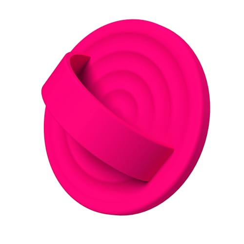 Magnetic Phone Grip for MagSafe, Silicone Ring Grip, Neon Pink - color: Neon Pink