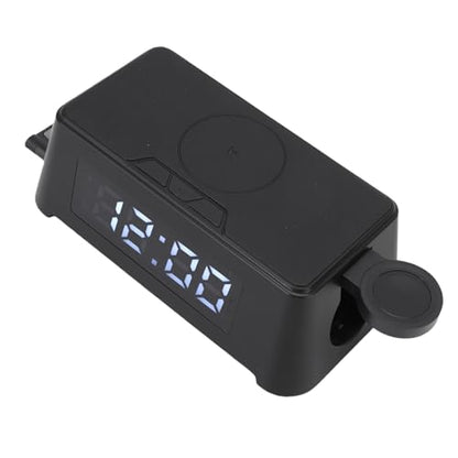Clock Wireless Charging Station with Alarm Time Display for Phone Earbuds Wristwatch Efficient 6 in 1 Watertight Material: ABS Applicable Scene: Bedroom