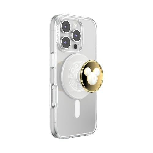 PopSockets Phone Grip for MagSafe, Magnetic Holder- Pearl Mickey - color: Enamel Pearl Mickey, style: MagSafe