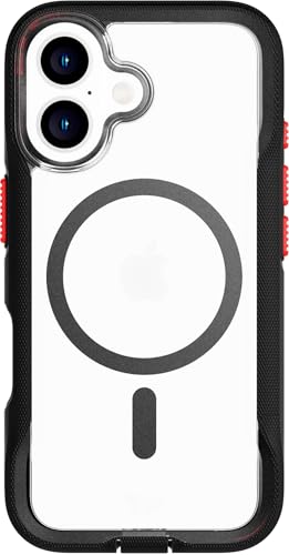 Tech21 EvoPro for iPhone 16 - Compatible with MagSafe - Impact Protection Case 21x Military Standard Tested - in Clear/Black - color: Clear/Black, size: iPhone 16