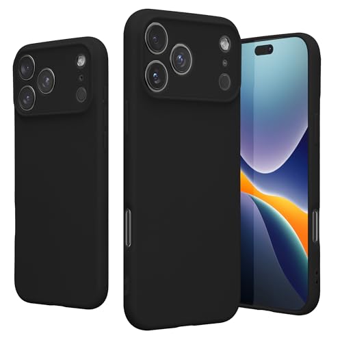 kwmobile Case Compatible with iPhone 17 Pro Case - Soft Slim TPU Silicone Phone Cover - Black Matte - color: black matte, size: iPhone 17 Pro