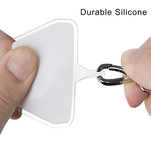 COCASES Phone Tether Tab, Phone Lanyard Strap Tab, 6 Pack Transparency - color: White X 6